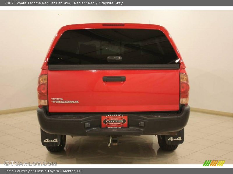 Radiant Red / Graphite Gray 2007 Toyota Tacoma Regular Cab 4x4