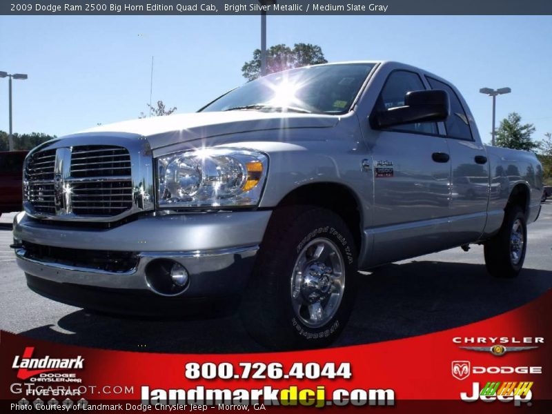 Bright Silver Metallic / Medium Slate Gray 2009 Dodge Ram 2500 Big Horn Edition Quad Cab