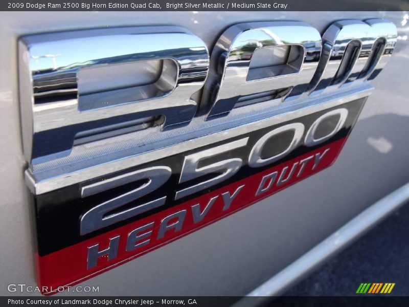 Bright Silver Metallic / Medium Slate Gray 2009 Dodge Ram 2500 Big Horn Edition Quad Cab