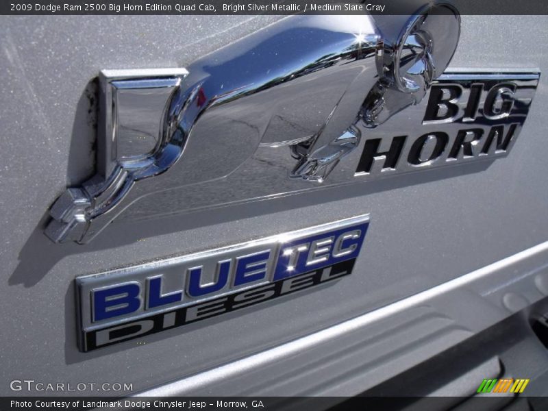 Bright Silver Metallic / Medium Slate Gray 2009 Dodge Ram 2500 Big Horn Edition Quad Cab