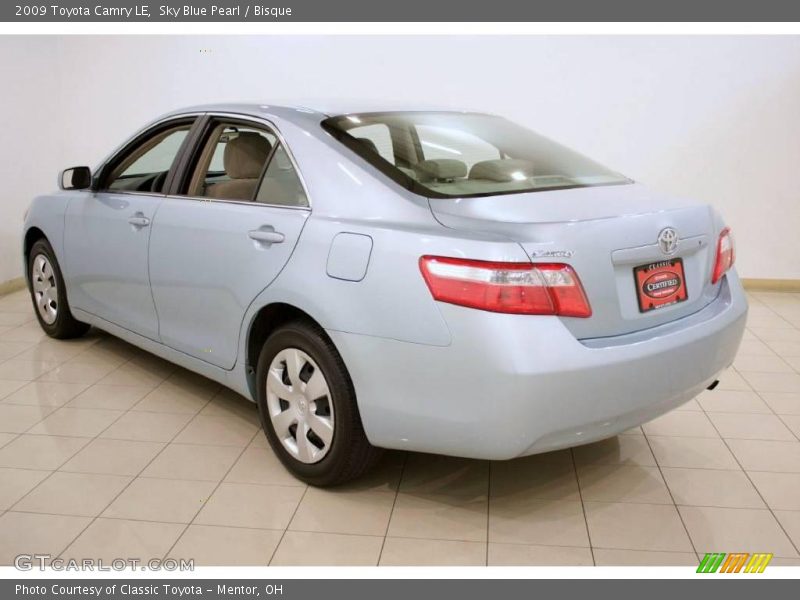 Sky Blue Pearl / Bisque 2009 Toyota Camry LE