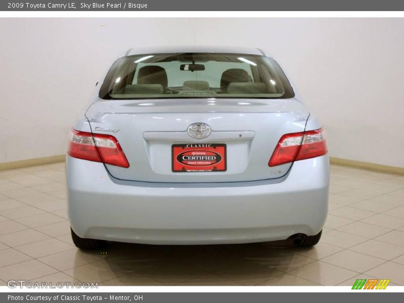 Sky Blue Pearl / Bisque 2009 Toyota Camry LE