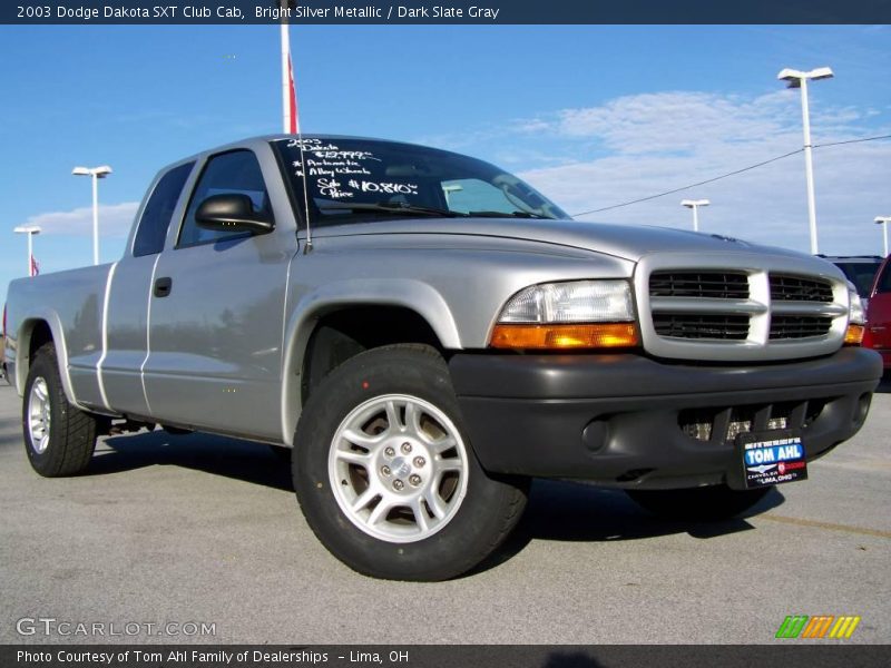 Bright Silver Metallic / Dark Slate Gray 2003 Dodge Dakota SXT Club Cab