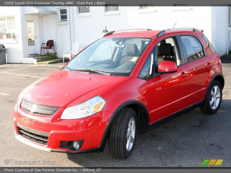 Vivid Red / Black 2008 Suzuki SX4 Crossover Touring AWD