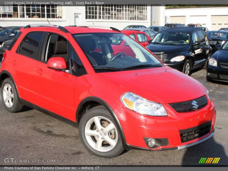 Vivid Red / Black 2008 Suzuki SX4 Crossover Touring AWD