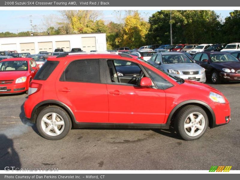 Vivid Red / Black 2008 Suzuki SX4 Crossover Touring AWD