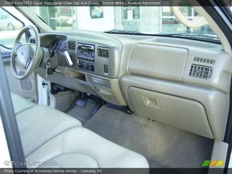 Oxford White / Medium Parchment 2000 Ford F350 Super Duty Lariat Crew Cab 4x4 Dually