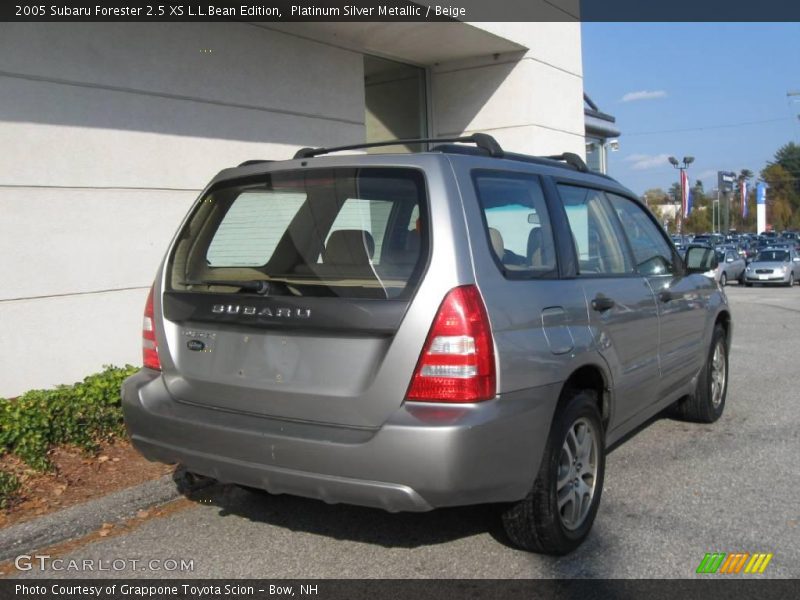 Platinum Silver Metallic / Beige 2005 Subaru Forester 2.5 XS L.L.Bean Edition