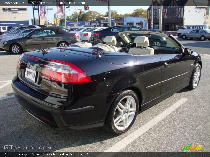 Black / Parchment 2007 Saab 9-3 2.0T Convertible