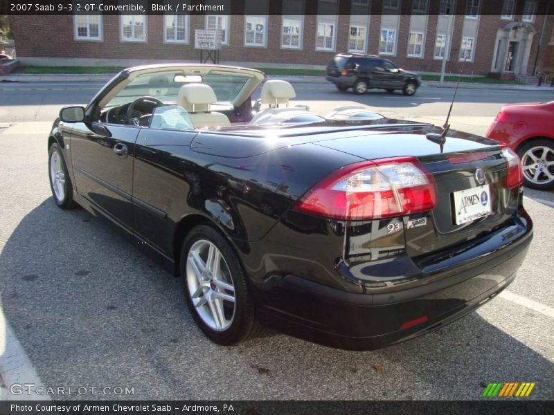 Black / Parchment 2007 Saab 9-3 2.0T Convertible