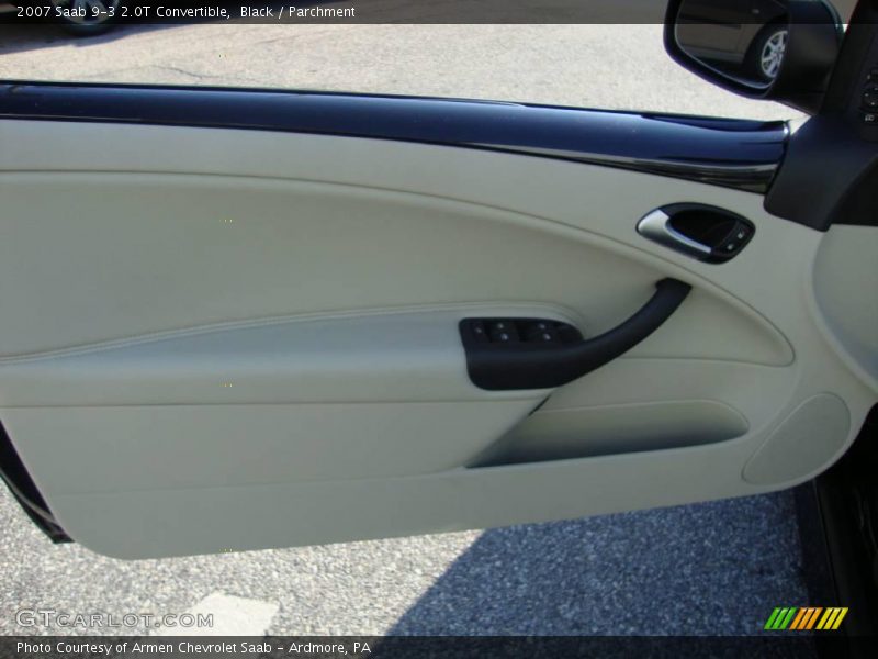 Black / Parchment 2007 Saab 9-3 2.0T Convertible
