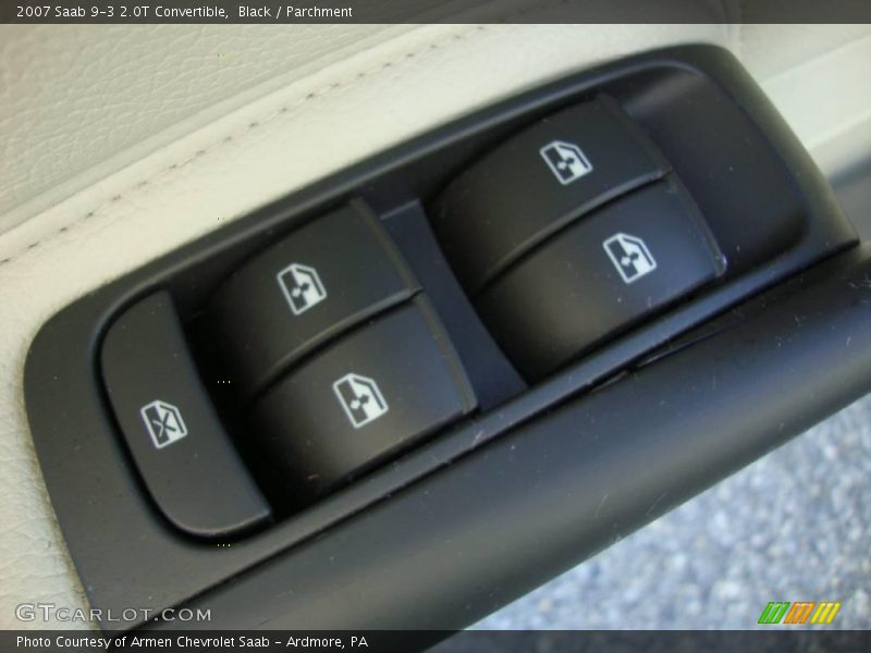 Black / Parchment 2007 Saab 9-3 2.0T Convertible