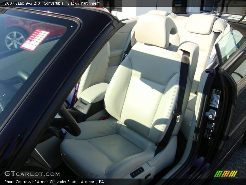 Black / Parchment 2007 Saab 9-3 2.0T Convertible