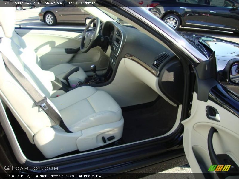 Black / Parchment 2007 Saab 9-3 2.0T Convertible