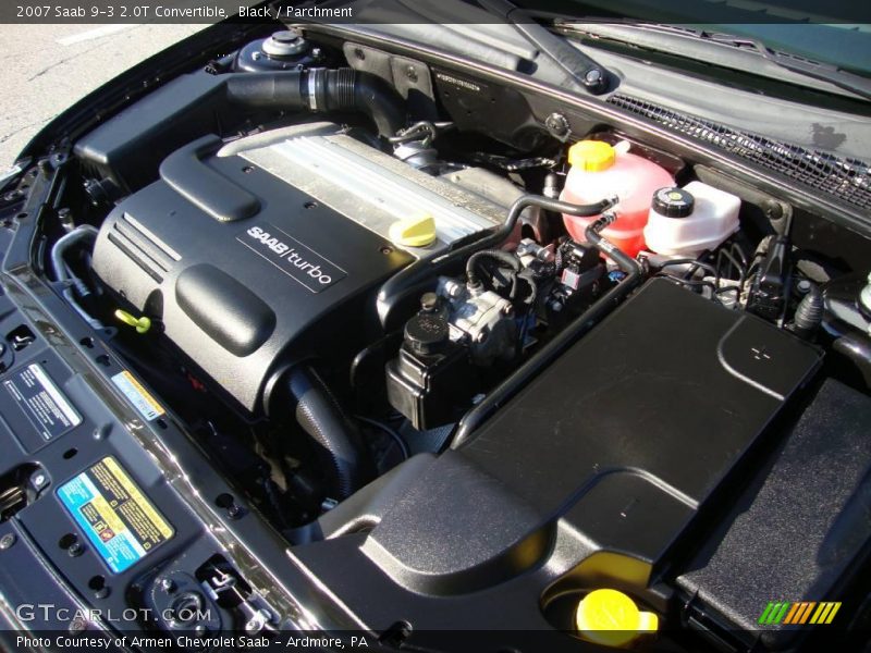 Black / Parchment 2007 Saab 9-3 2.0T Convertible