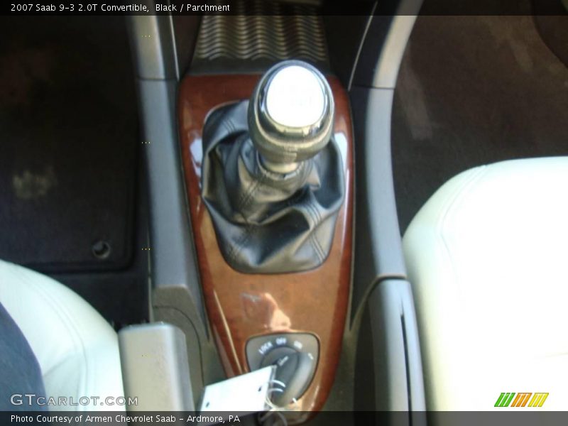 Black / Parchment 2007 Saab 9-3 2.0T Convertible
