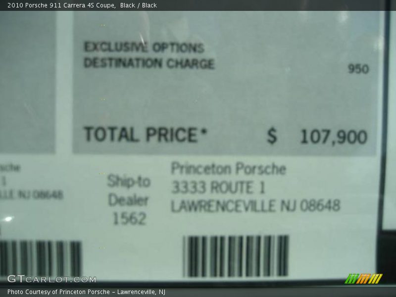Black / Black 2010 Porsche 911 Carrera 4S Coupe
