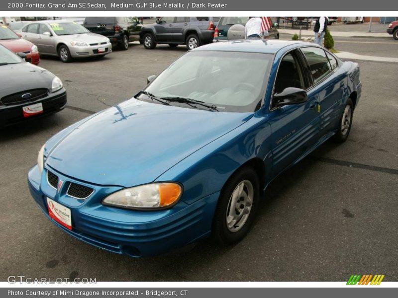 Medium Gulf Blue Metallic / Dark Pewter 2000 Pontiac Grand Am SE Sedan