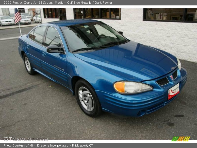 Medium Gulf Blue Metallic / Dark Pewter 2000 Pontiac Grand Am SE Sedan