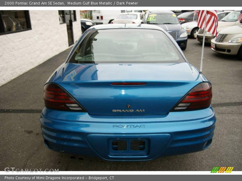 Medium Gulf Blue Metallic / Dark Pewter 2000 Pontiac Grand Am SE Sedan