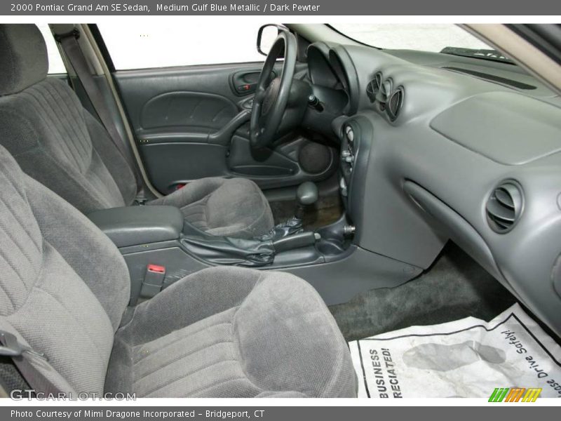 Medium Gulf Blue Metallic / Dark Pewter 2000 Pontiac Grand Am SE Sedan