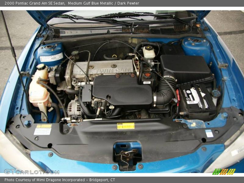 Medium Gulf Blue Metallic / Dark Pewter 2000 Pontiac Grand Am SE Sedan