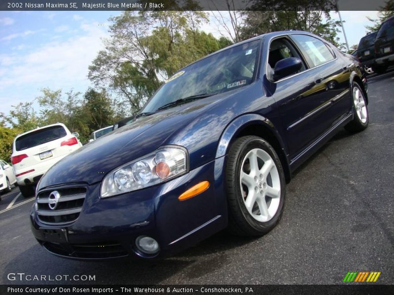 Majestic Blue Metallic / Black 2002 Nissan Maxima SE