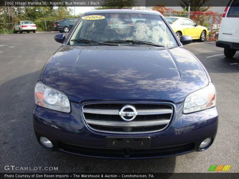 Majestic Blue Metallic / Black 2002 Nissan Maxima SE