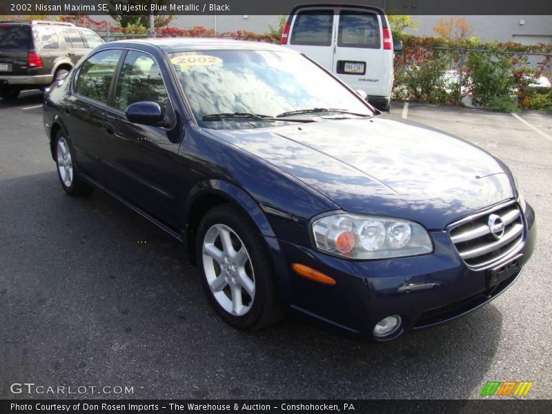 Majestic Blue Metallic / Black 2002 Nissan Maxima SE