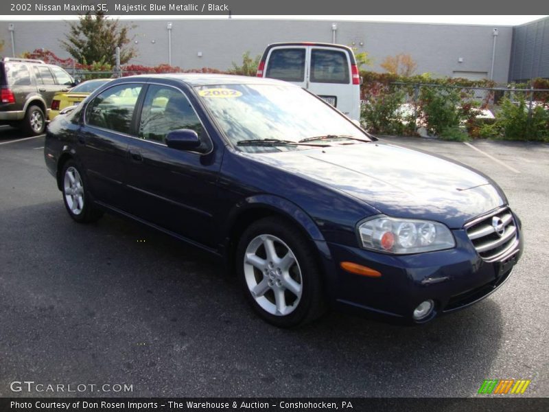 Majestic Blue Metallic / Black 2002 Nissan Maxima SE