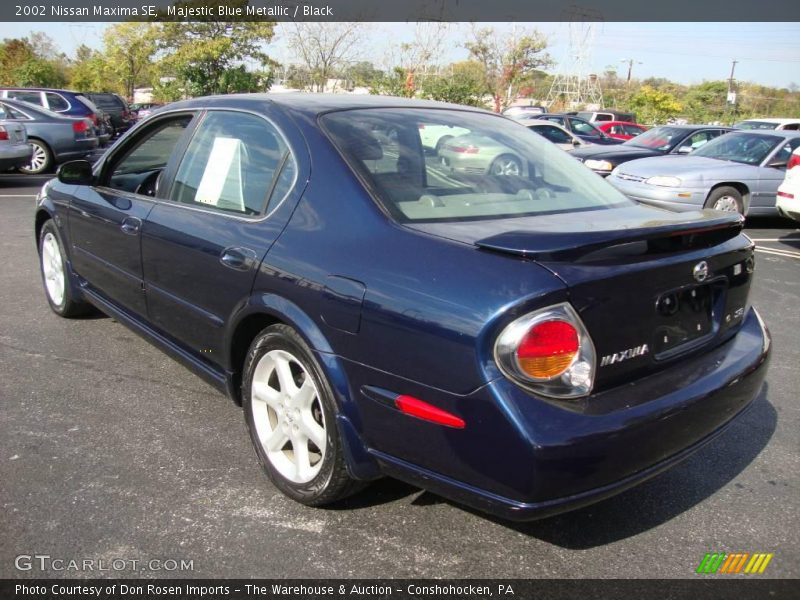 Majestic Blue Metallic / Black 2002 Nissan Maxima SE