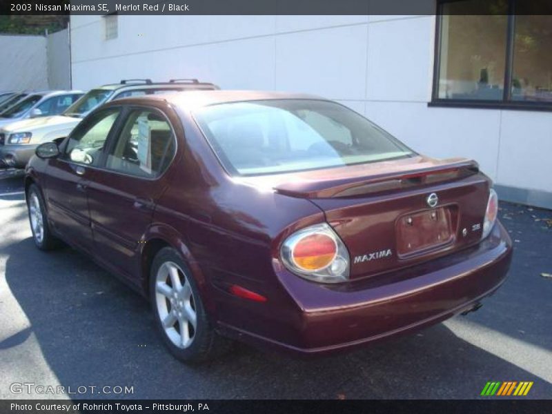 Merlot Red / Black 2003 Nissan Maxima SE
