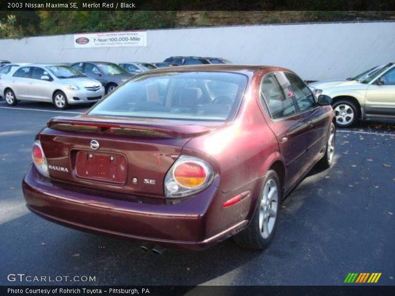 Merlot Red / Black 2003 Nissan Maxima SE