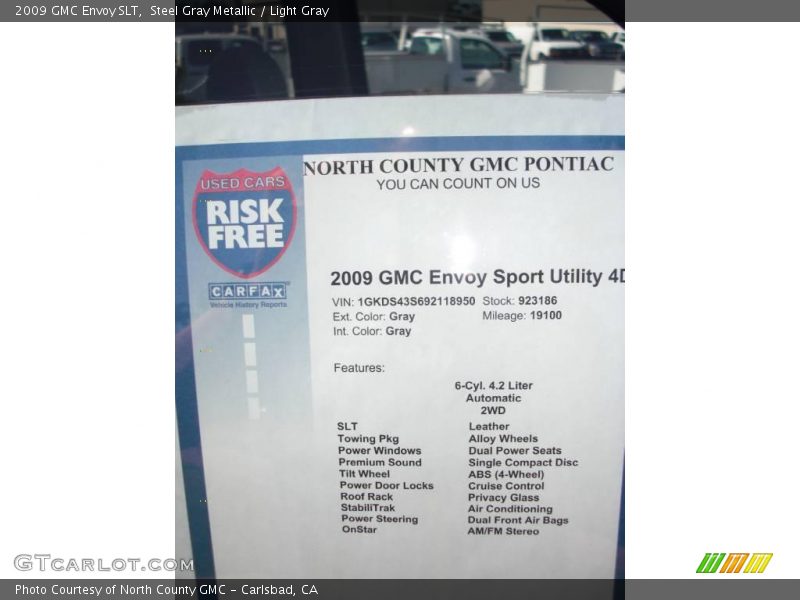 Steel Gray Metallic / Light Gray 2009 GMC Envoy SLT