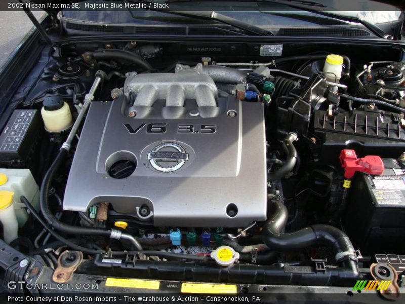 Majestic Blue Metallic / Black 2002 Nissan Maxima SE