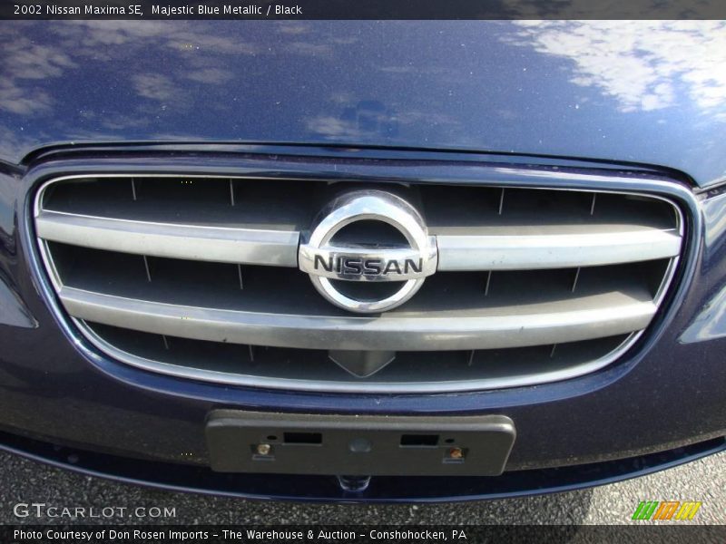 Majestic Blue Metallic / Black 2002 Nissan Maxima SE