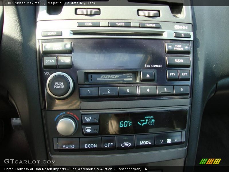 Majestic Blue Metallic / Black 2002 Nissan Maxima SE
