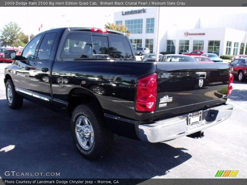 Brilliant Black Crystal Pearl / Medium Slate Gray 2009 Dodge Ram 2500 Big Horn Edition Quad Cab