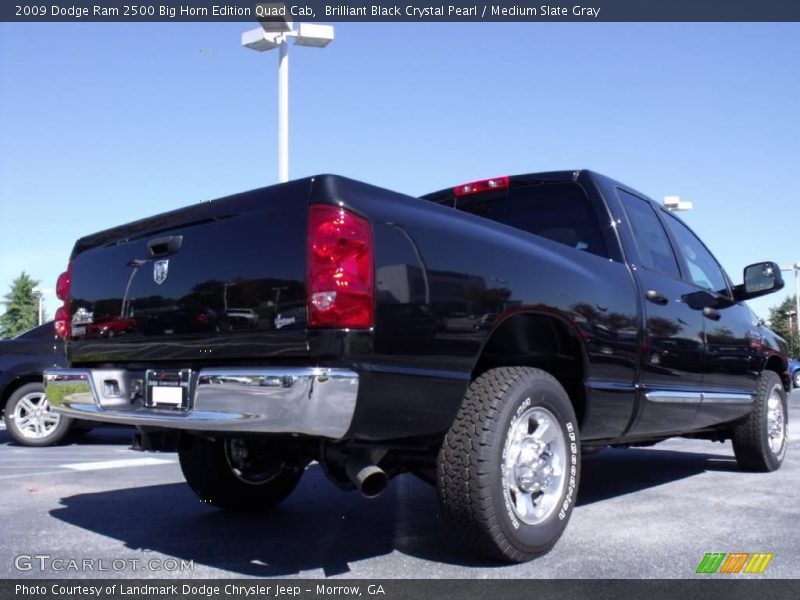 Brilliant Black Crystal Pearl / Medium Slate Gray 2009 Dodge Ram 2500 Big Horn Edition Quad Cab