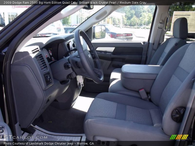 Brilliant Black Crystal Pearl / Medium Slate Gray 2009 Dodge Ram 2500 Big Horn Edition Quad Cab