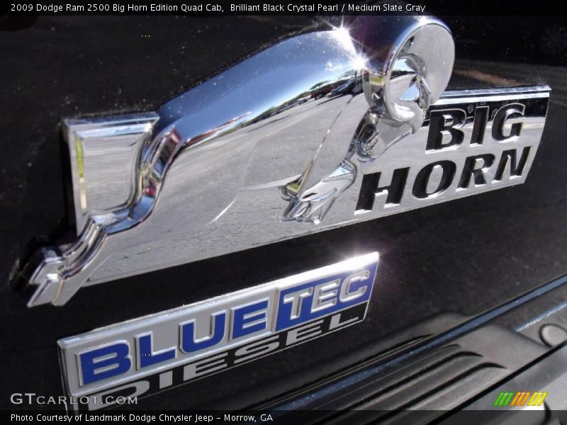 Brilliant Black Crystal Pearl / Medium Slate Gray 2009 Dodge Ram 2500 Big Horn Edition Quad Cab