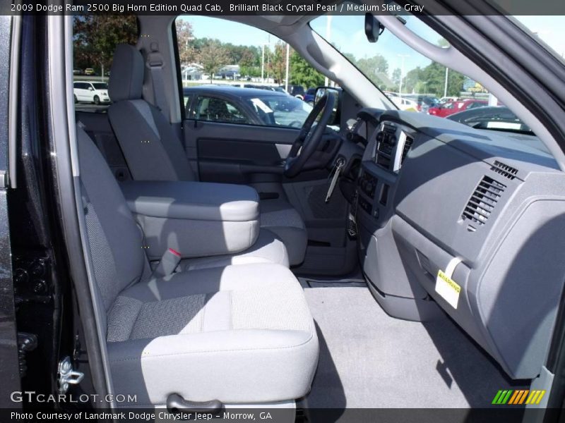 Brilliant Black Crystal Pearl / Medium Slate Gray 2009 Dodge Ram 2500 Big Horn Edition Quad Cab