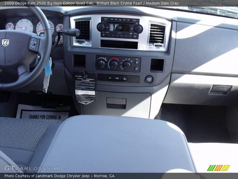Brilliant Black Crystal Pearl / Medium Slate Gray 2009 Dodge Ram 2500 Big Horn Edition Quad Cab