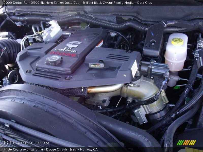 Brilliant Black Crystal Pearl / Medium Slate Gray 2009 Dodge Ram 2500 Big Horn Edition Quad Cab