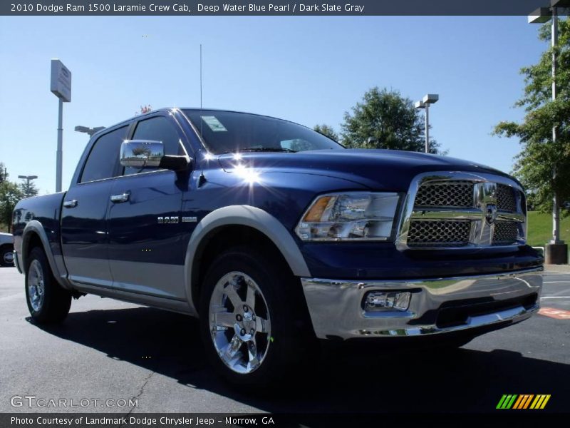 Deep Water Blue Pearl / Dark Slate Gray 2010 Dodge Ram 1500 Laramie Crew Cab