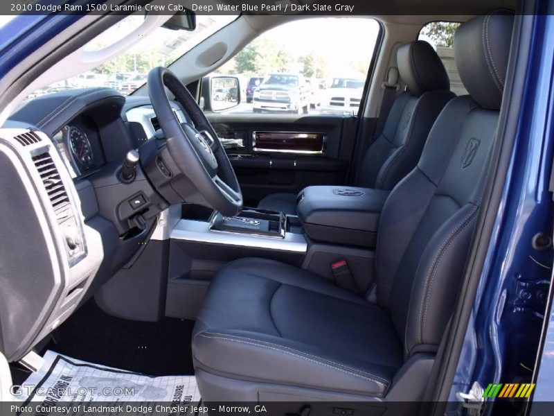 Deep Water Blue Pearl / Dark Slate Gray 2010 Dodge Ram 1500 Laramie Crew Cab