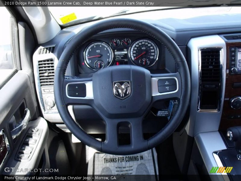 Deep Water Blue Pearl / Dark Slate Gray 2010 Dodge Ram 1500 Laramie Crew Cab