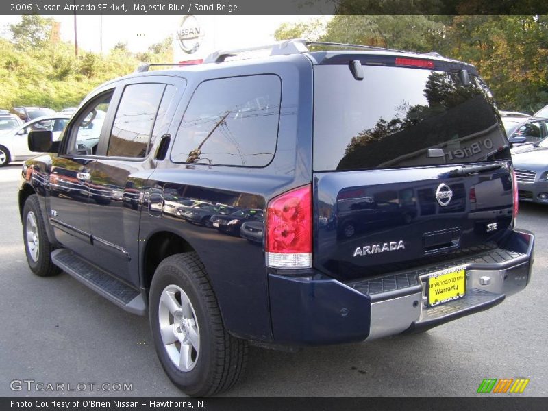 Majestic Blue / Sand Beige 2006 Nissan Armada SE 4x4