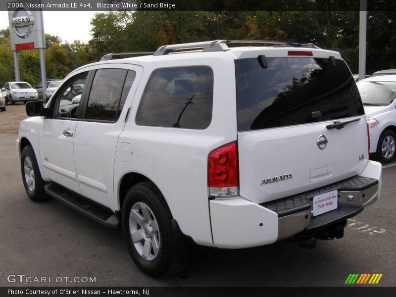 Blizzard White / Sand Beige 2006 Nissan Armada LE 4x4