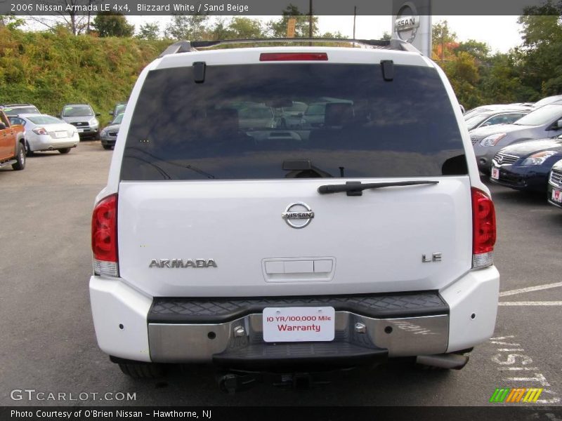 Blizzard White / Sand Beige 2006 Nissan Armada LE 4x4